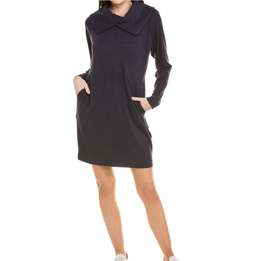 Cabi Cobalt Navy Blue Long-Sleeve Dress
